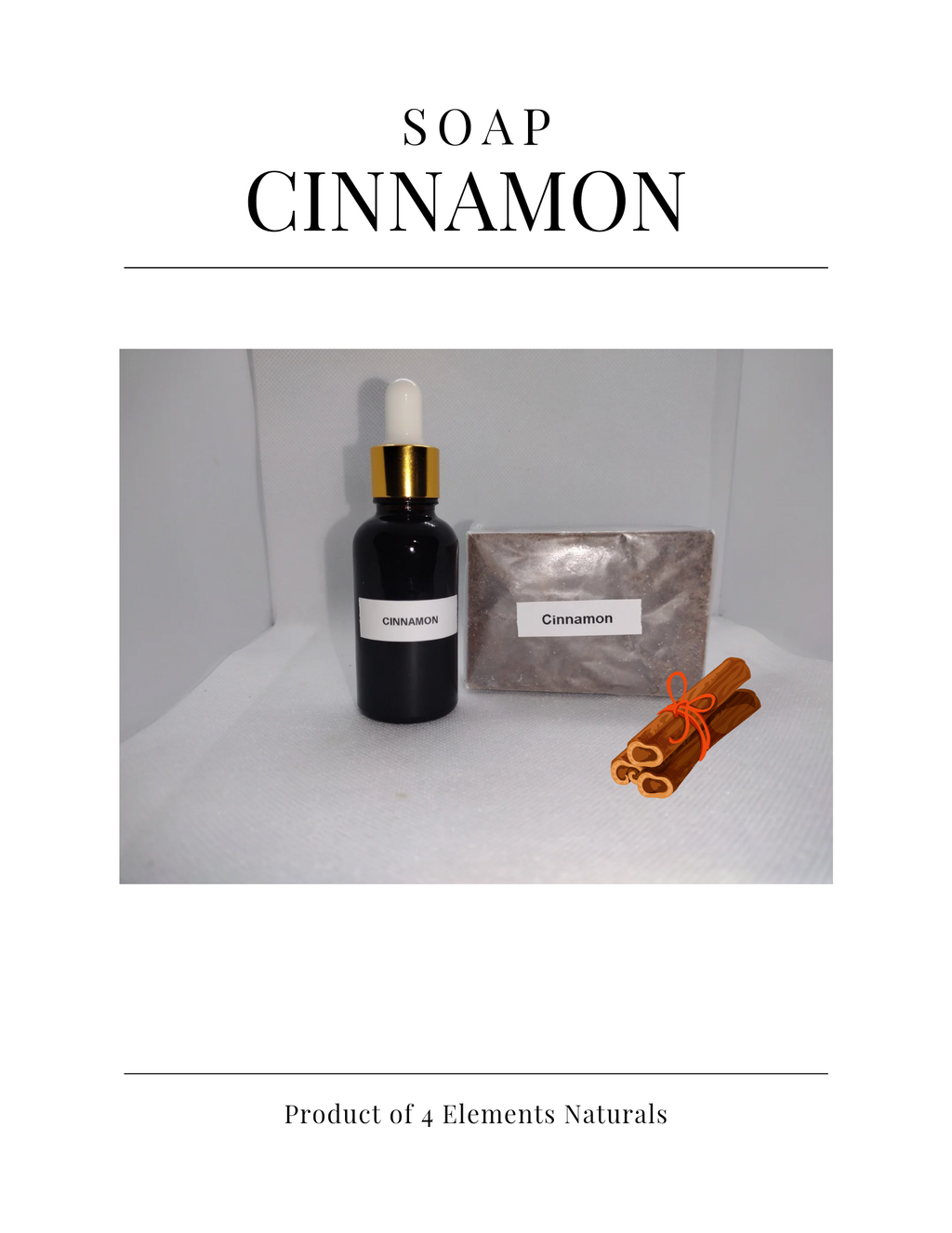 4 Elements Naturals Cinnamon Soap and Oil Bundle